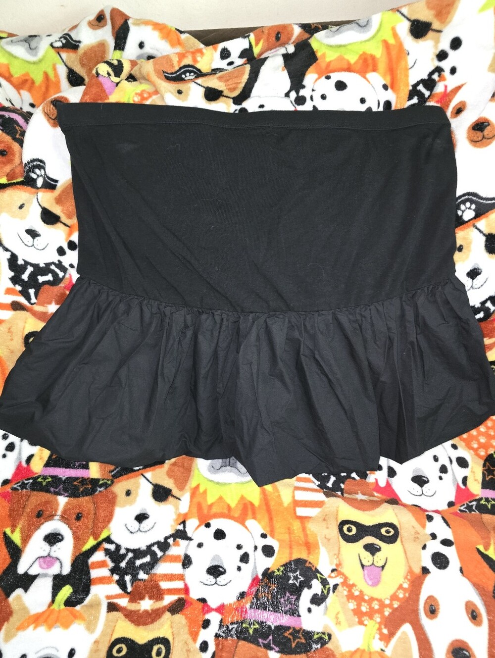 Torrid Bubble Hem Tube Top Black 2x